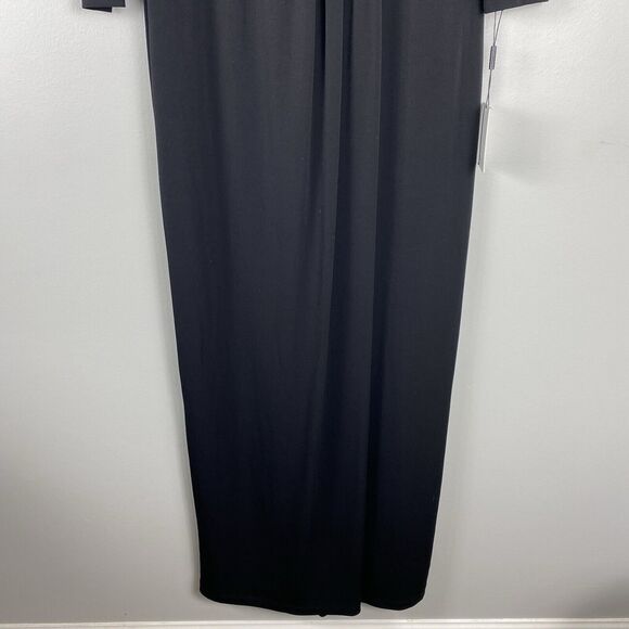 Calvin Klein Black Gown Dress sz 6 Long Sleeve Scoop Neck Formal Party Choir - Picture 3 of 6